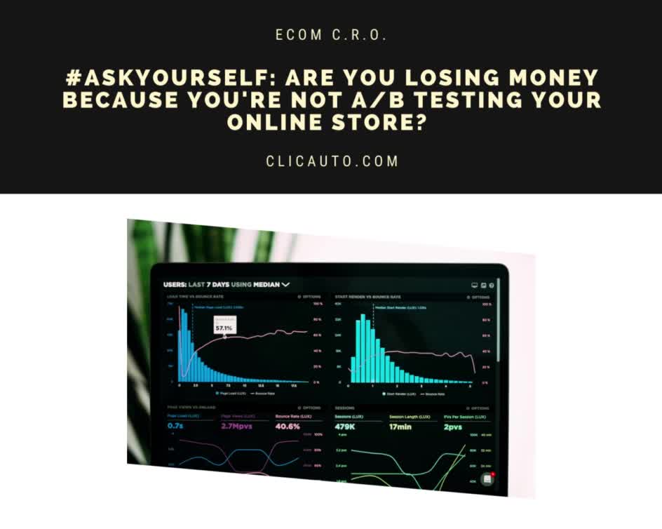 #ASKYOURSELF: ARE YOU LOSING MONEY BECAUSE YOU'RE NOT A/B TESTING YOUR ONLINE STORE? 🤔