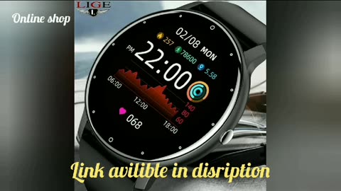 New Smart Watch Men Full Touch Screen Sport Fitness Watch IP67 Waterproof