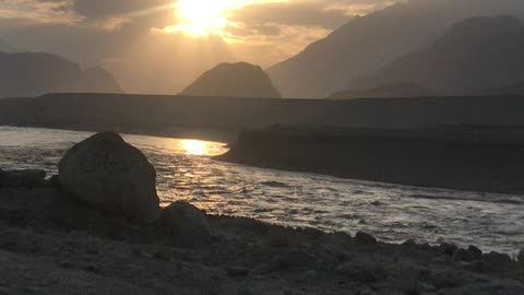 Sunset view at Skardu