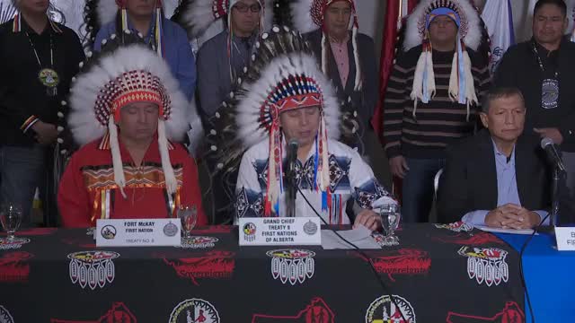 ALBERTA NEWS Treaty 6, Treaty 7 and Treaty 8 Sovereign Nations press conference | APTN News