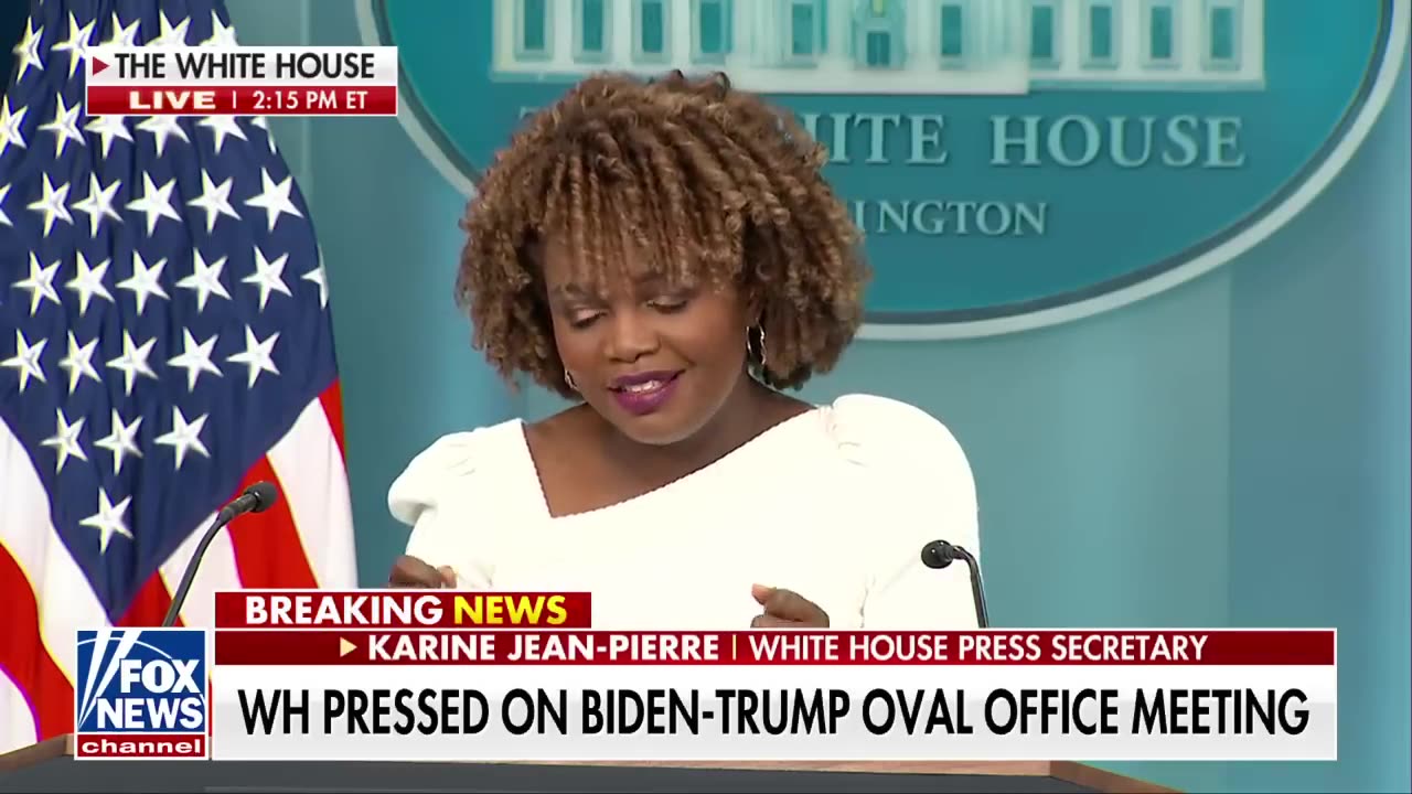 Karine Jean-Pierre addresses 'private conversation' between Trump, Biden