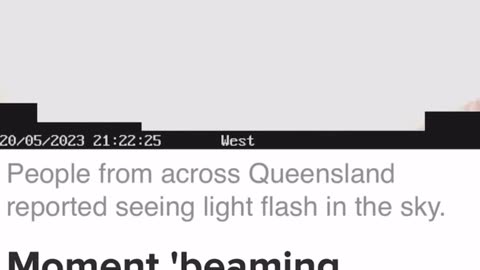 STRANGE FLASH SEEN OVER QUEENSLAND, AUSTRALIA!