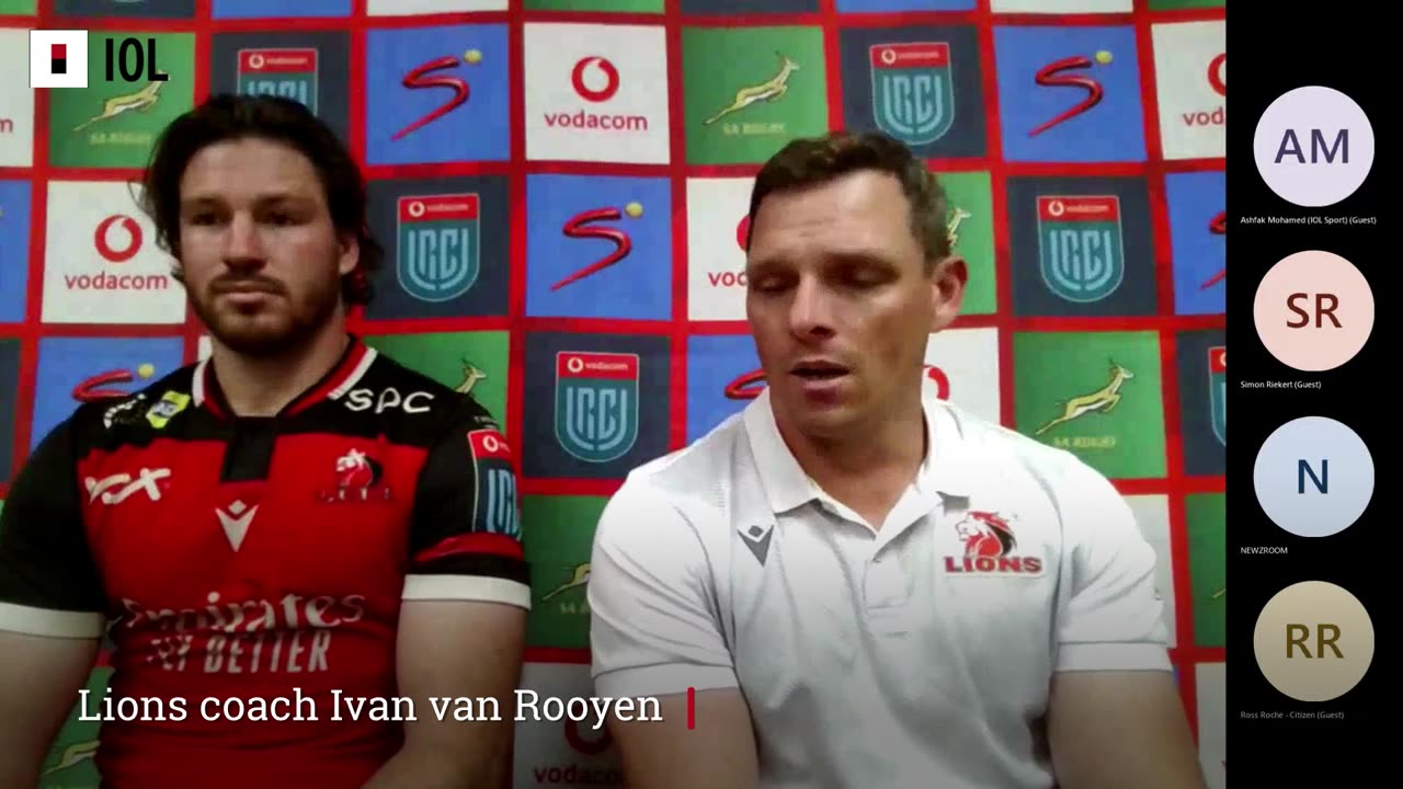 Lions coach Ivan van Rooyen reflects on his side's win over Glasgow