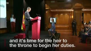 Spain's princess delivers her first speech