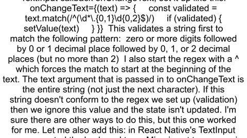 How to prevent the input field from accepting more than 2 decimal places in react native