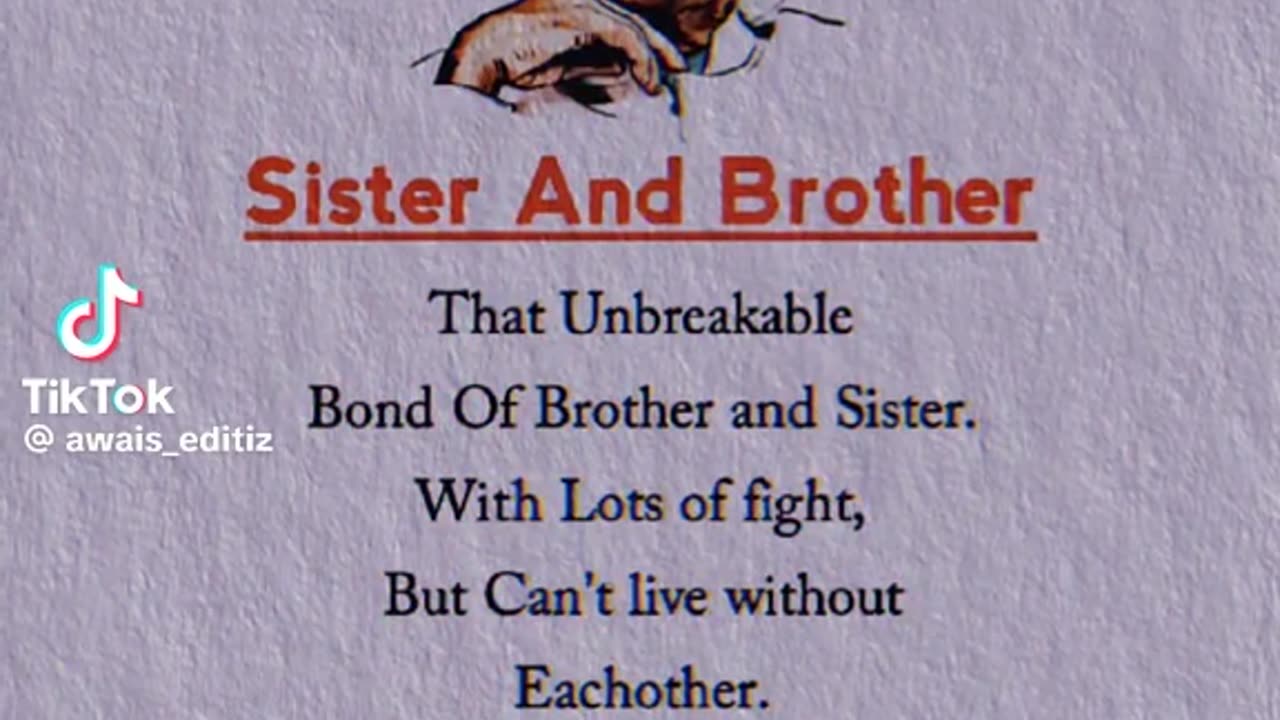 Sister and brother