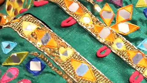 Multicolour mirror work