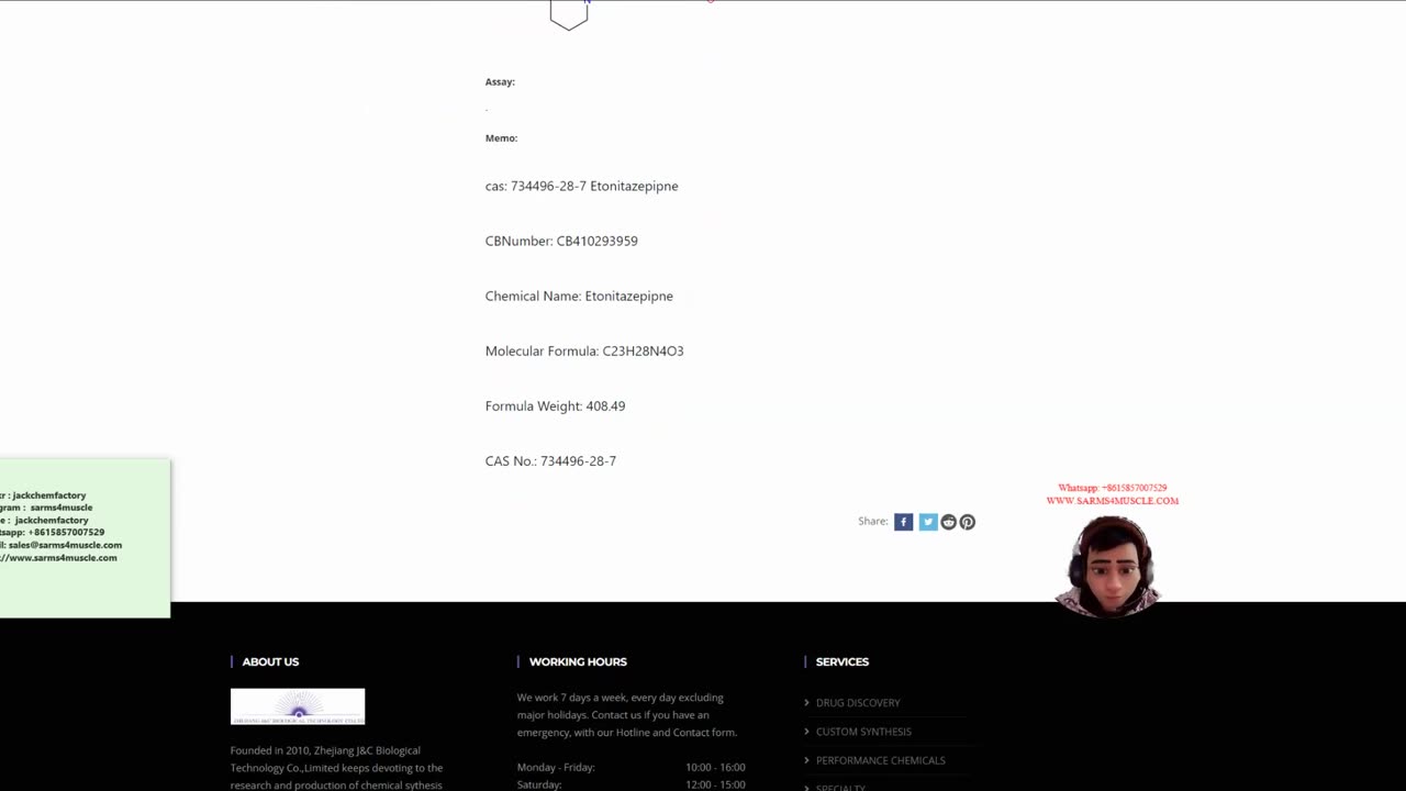 Etonitazepipne CAS: 734496-28-7