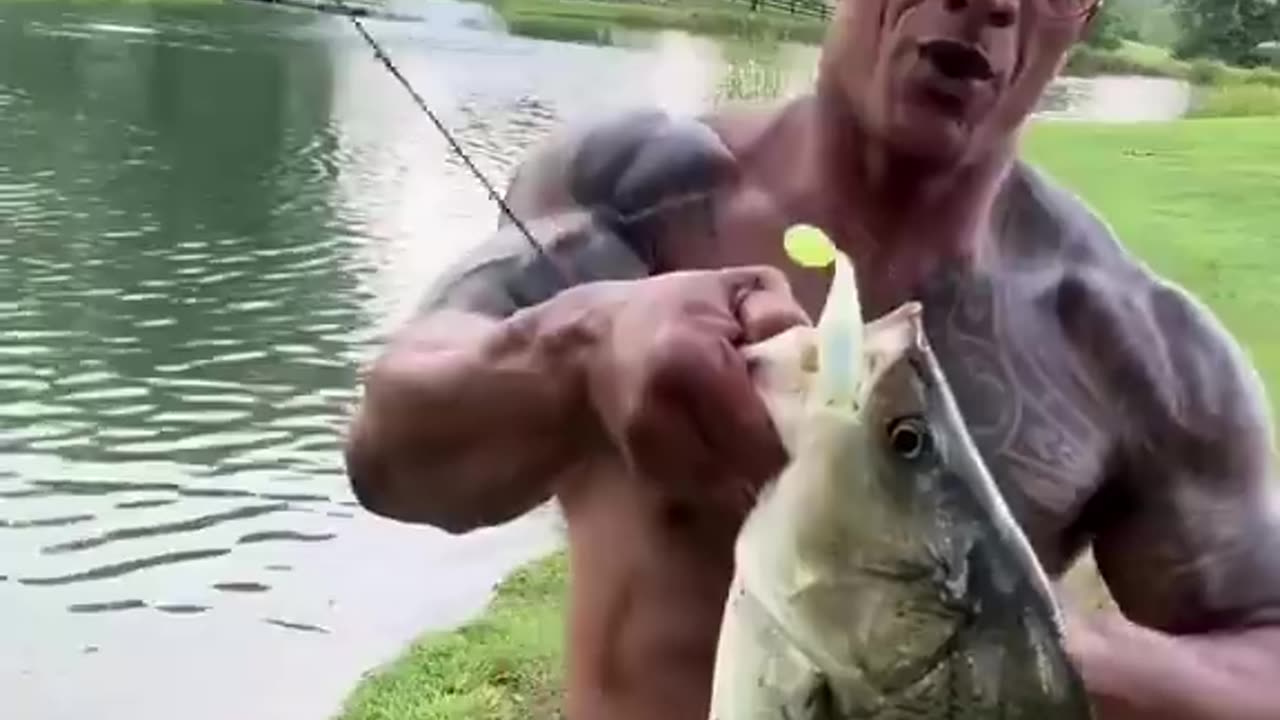 The Rock caught a HUGE FISH