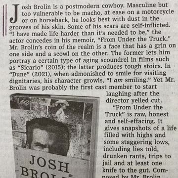 #MurphDocU: #newbook #lifelessons #wordsofwisdom from #JoshBrolin & #reviewer