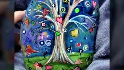 Diy outstanding daisy flowers rock stone painting