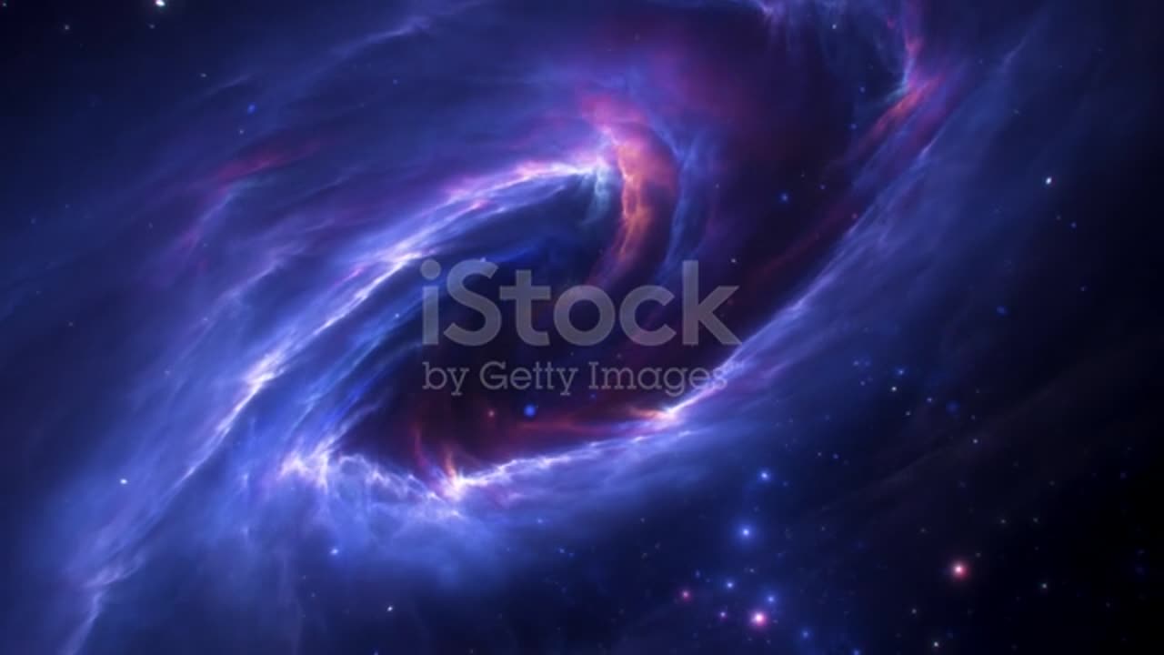 Flying Away From The Nebula Stock Video -