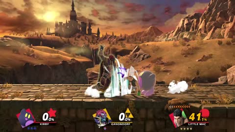 Kirby and Little Mac Vs Ganondorf on Bridge of Eldin (Super Smash Bros Ultimate)