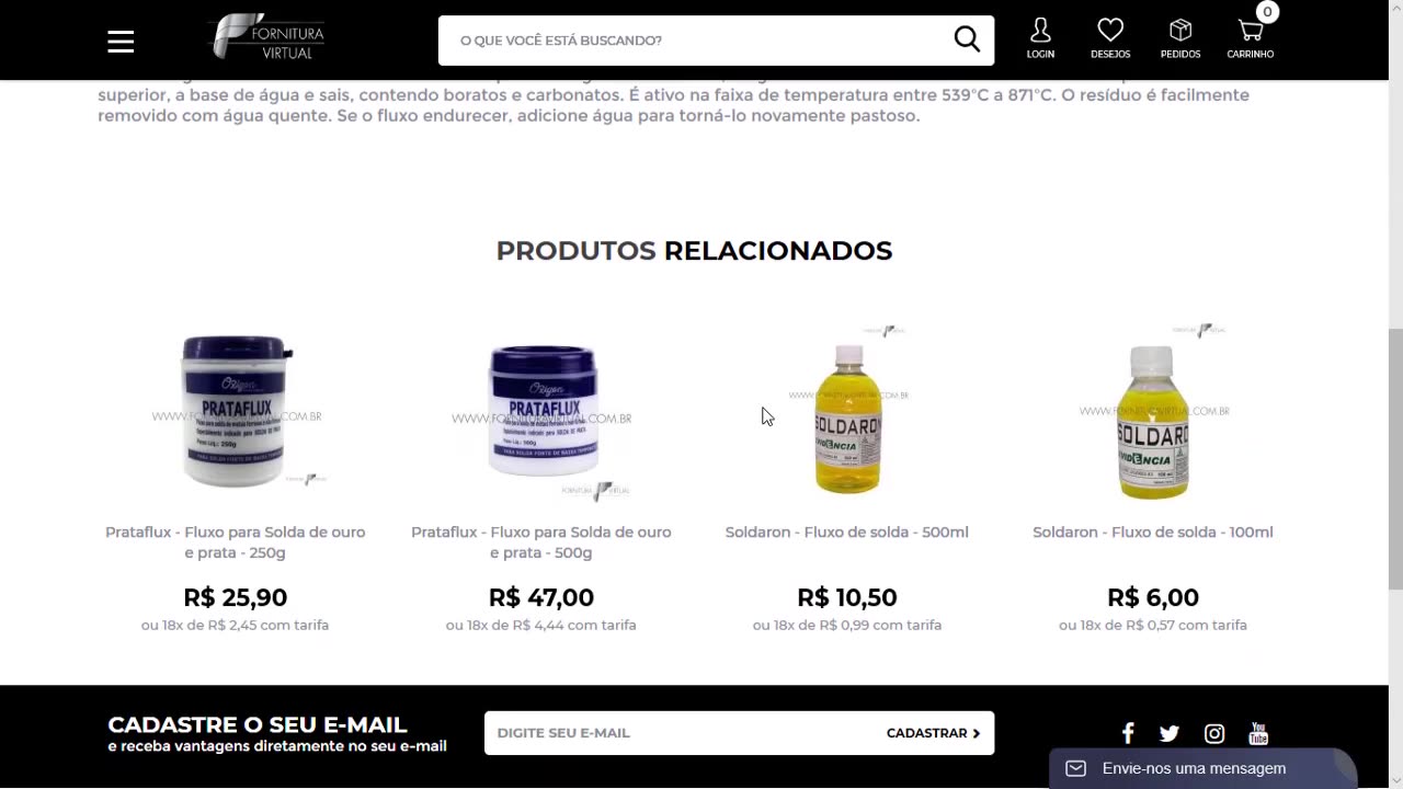 95-Fornitura Virtual Como efetuar um pedido em nosso site