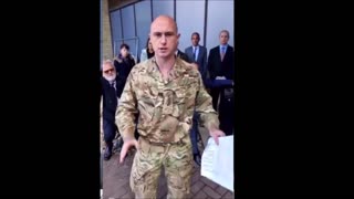 People shut down vaccination centre Bristol UK