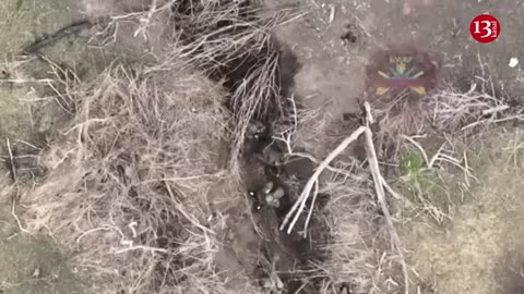 Drone won’t allow wounded Russians who are helpless in the trench to escape!