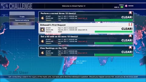 Shibasaki's First Request - Street Fighter V mission (6100 Fight Money)