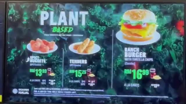 Plant-Based Food at Texas Chicken Malaysia