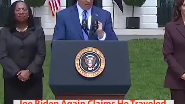 Joe biden again says he traveled with