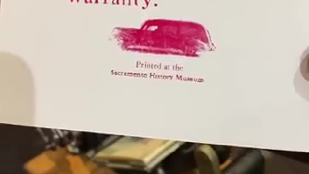Letterpress printing a message from the print shop at the Sacramento History Museum