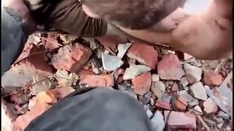 Footage of a combat clash with the enemy,