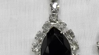 Rhodium Plated 2.25” Drop Earrings. Post Earrings. Made with Swarovski Crystal
