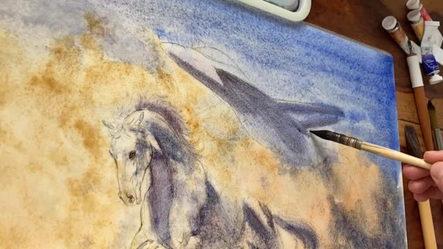 WATERCOLOUR TIMELAPSE A TRIBUTE TO AVIATION