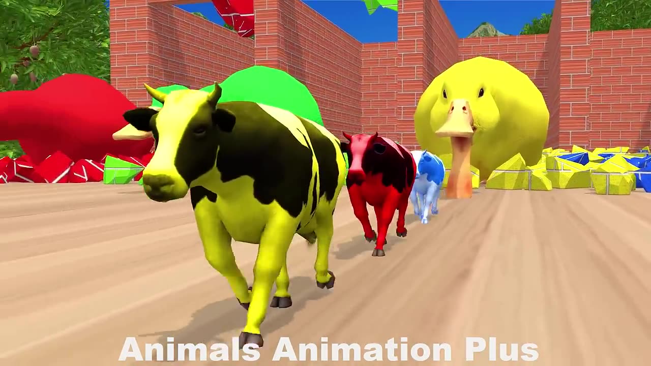 4 Giant Animals Cartoons