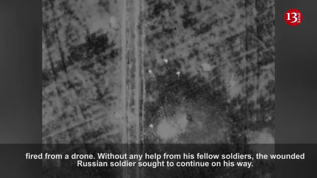 Advancing at night, Russians fail to escape the drone - Night vision device at work