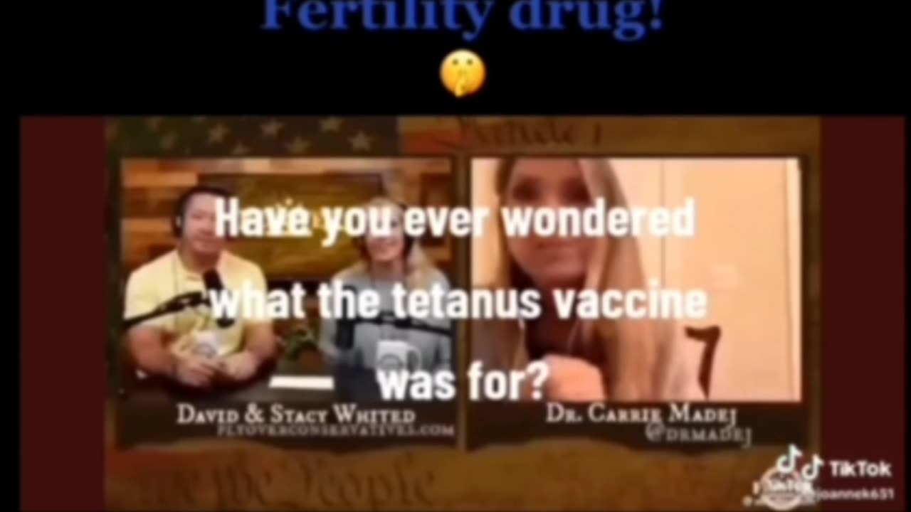 TETANUS SHOT WAS REALLY BIRTH CONTROL