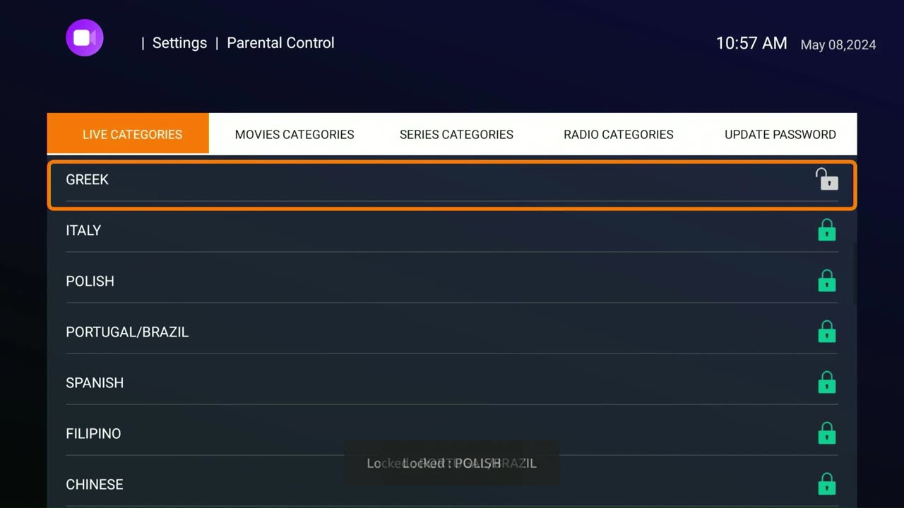 Parental Controls for IPTV Smarter on Fire Stick