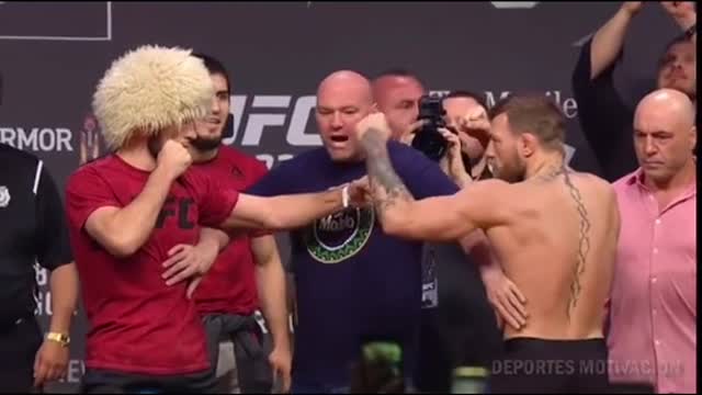 Conor Mcgregor"Slaps Khabib During Face Off
