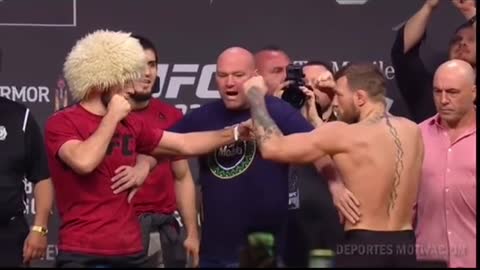 Conor Mcgregor"Slaps Khabib During Face Off