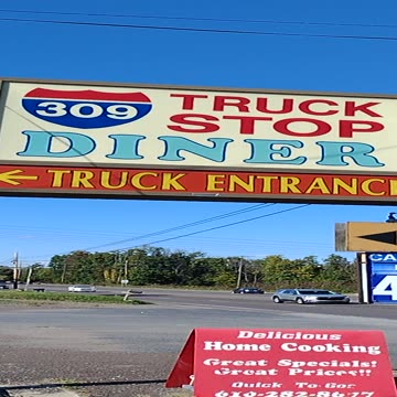 The 309 Truck Stop Family Diner, Best Country Burger in Pennsylvania, WalkinAndTalkinAcrossAmerica