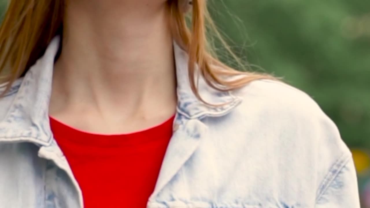 Beautiful girl listening music | Beautiful Girl walk away