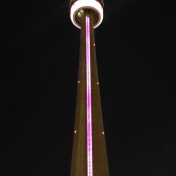 CN tower with amazing colour change