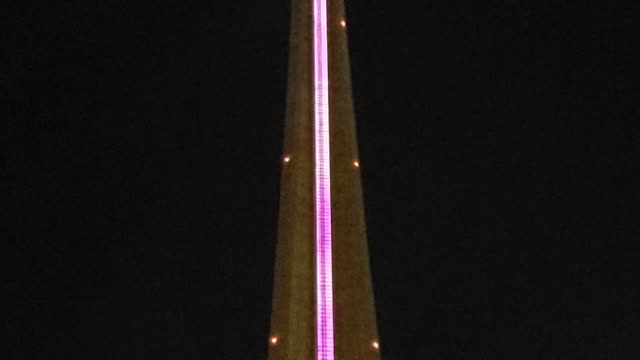 CN tower with amazing colour change