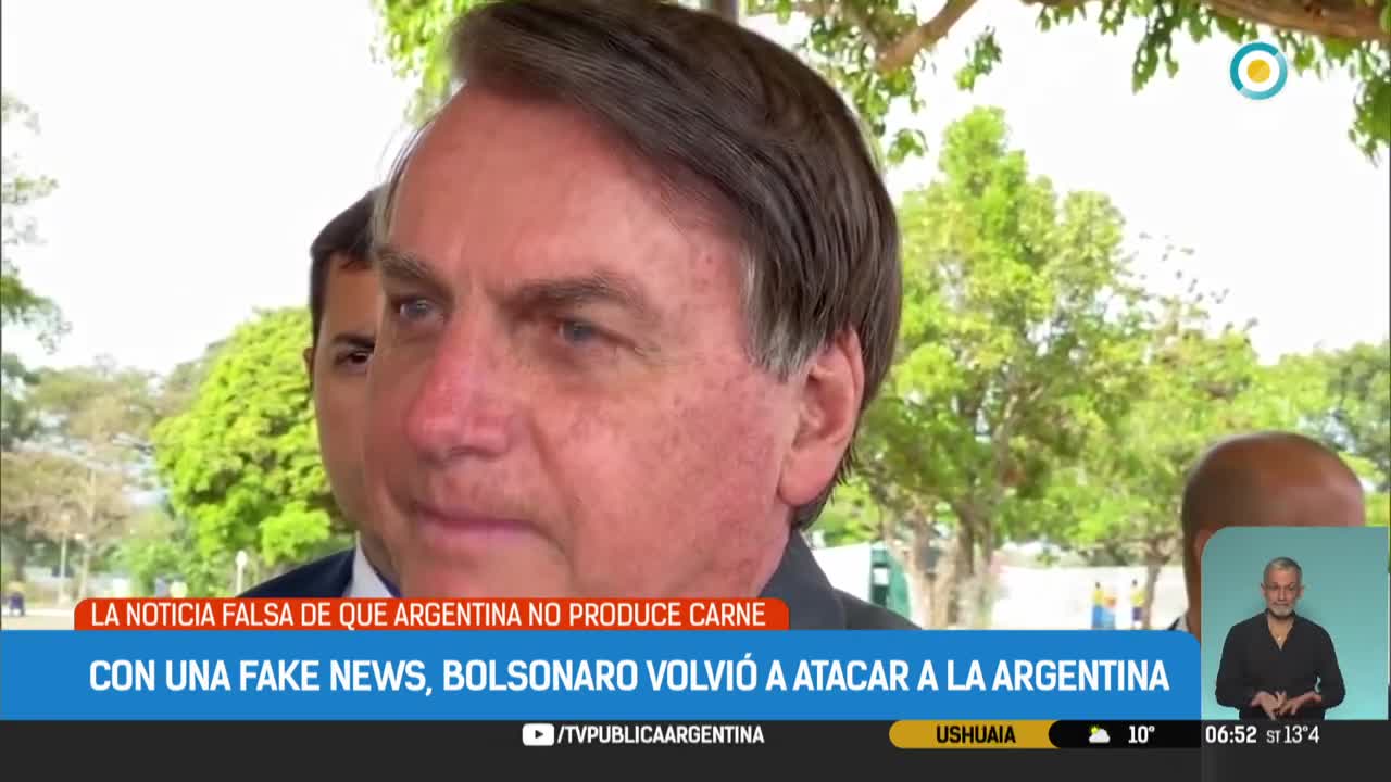 Bolsonaro volvió a criticar a la Argentina con una fake news