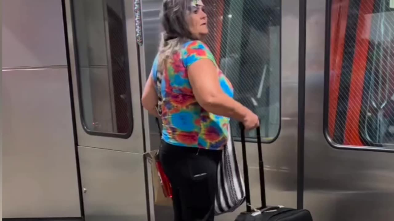 She couldn't wait another minute for the next tram.