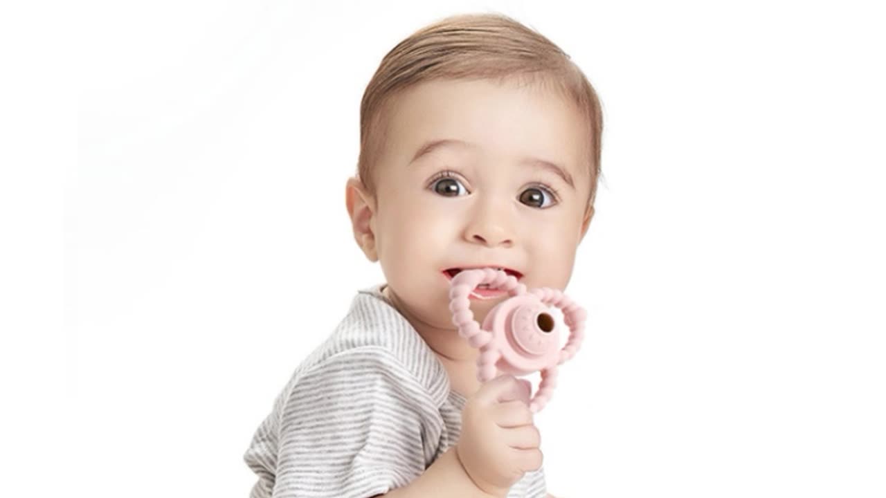 Customized silicone teether for toddlers Kids Infant safe teething toys