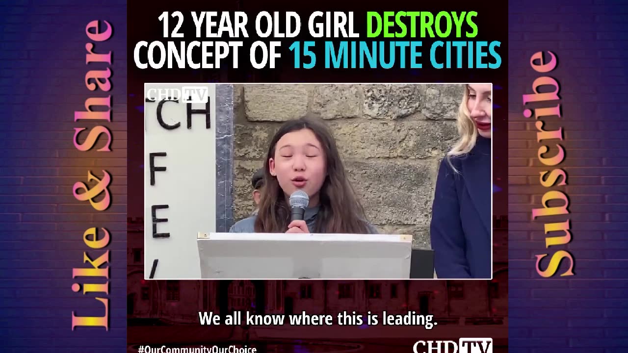 Listen to this 12 year old girl expose the dystopian reality of 15-minute cities! 👇👇👇