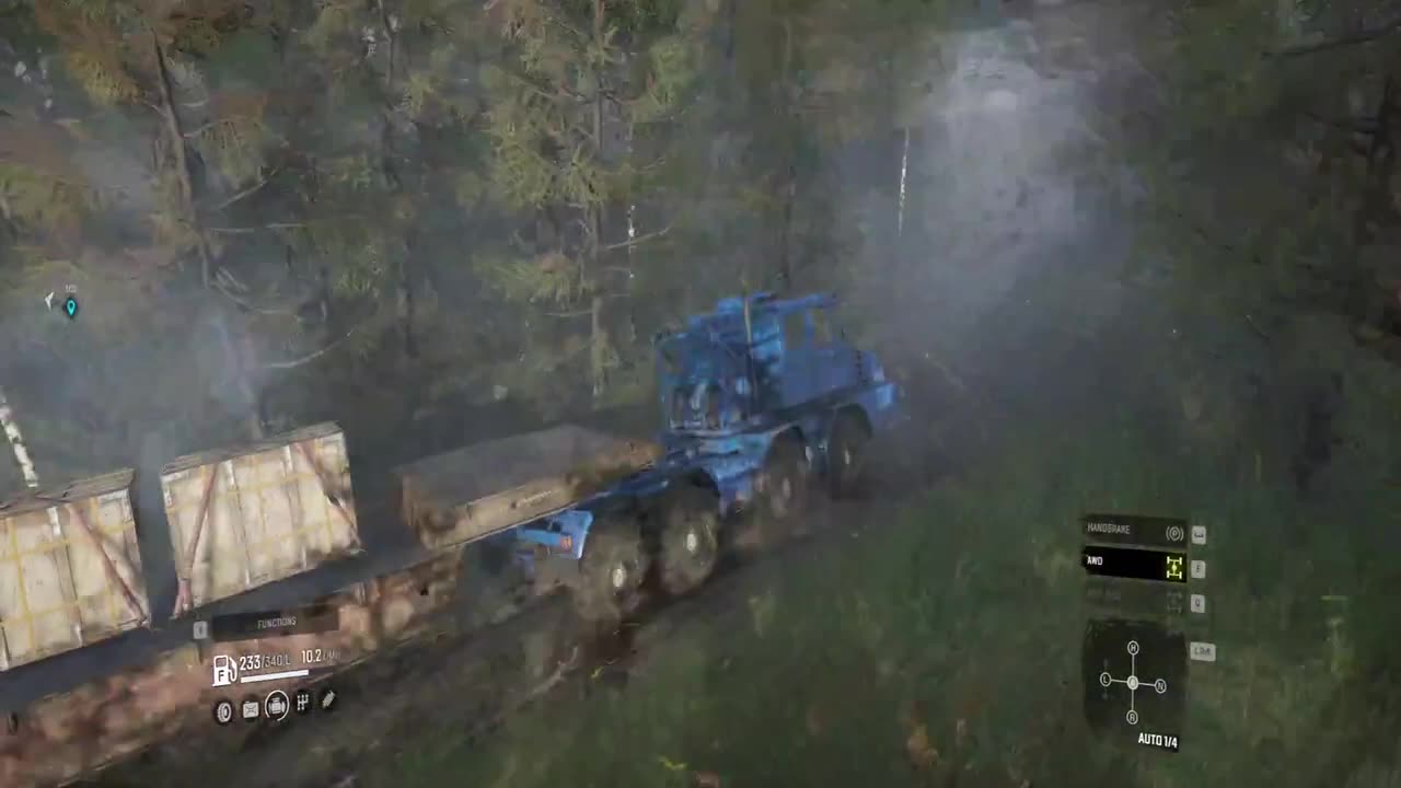 Snowrunner | huge truck cargo delivery in forest | Heavy trucker