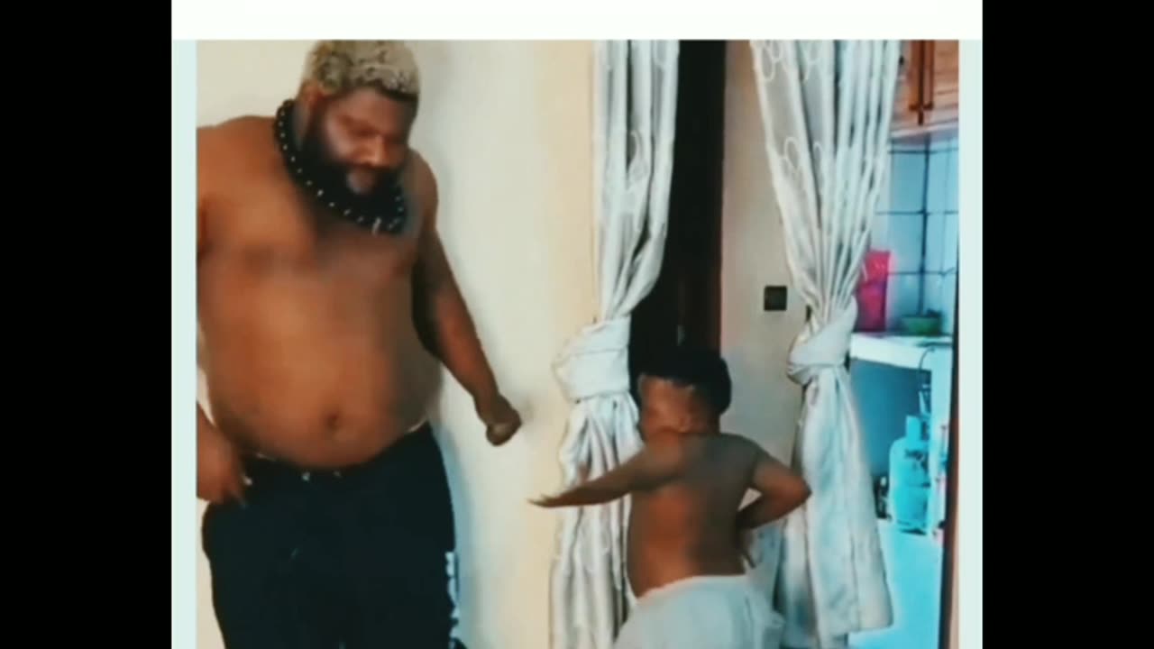 Fother and son dance