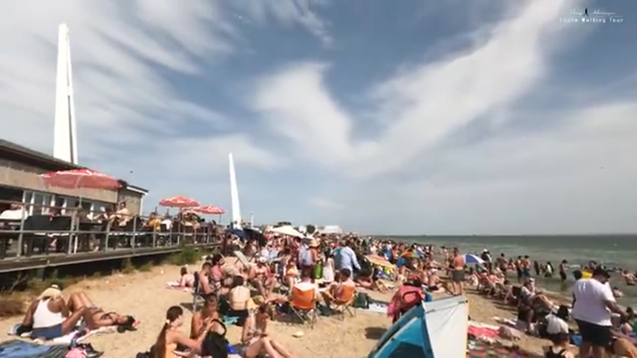 England Beach Walk - Southend on Sea Beach 2022 | UK Beach Heatwave