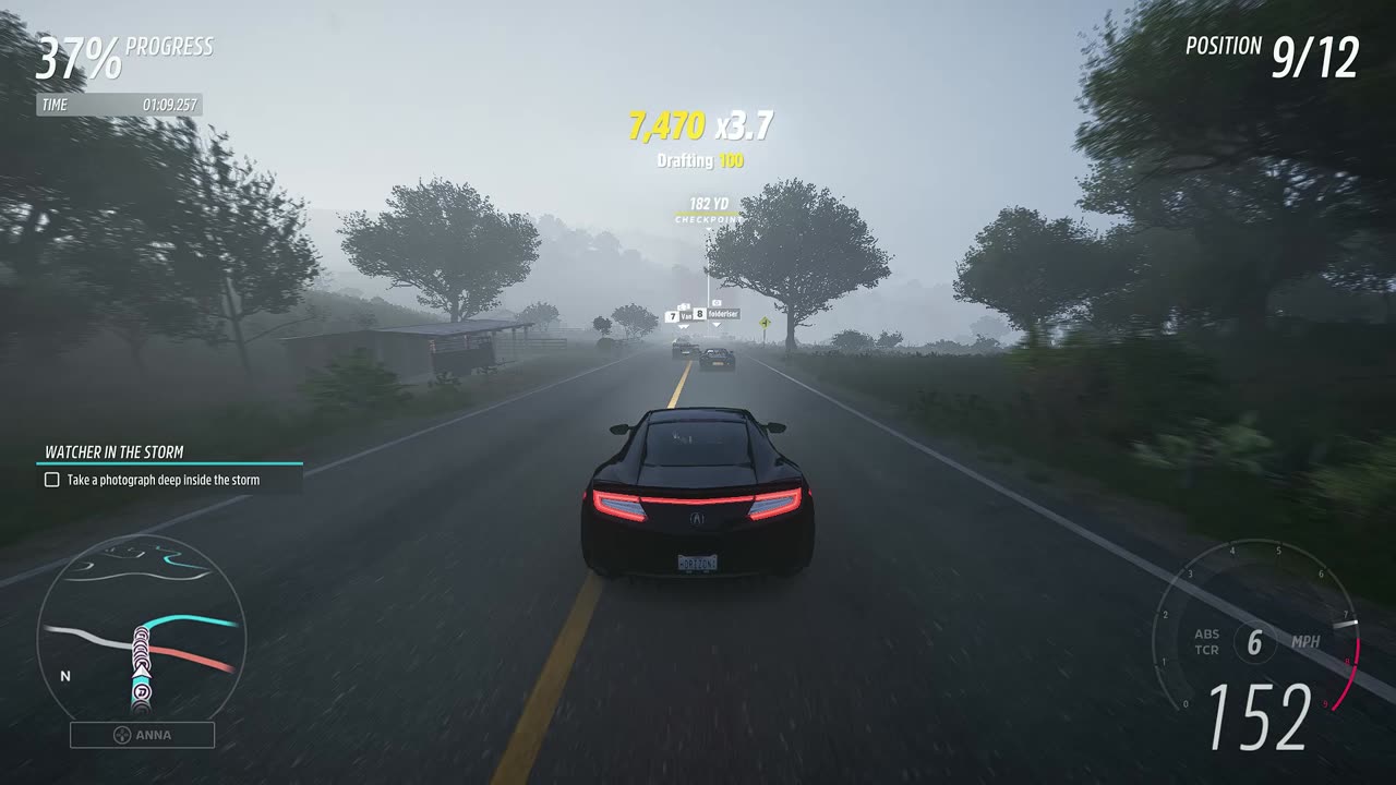 Forza Horizon 5 Gameplay | Epic Foggy Night Race| Acura NSX