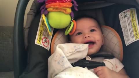 Baby finds rap song absolutely hysterical