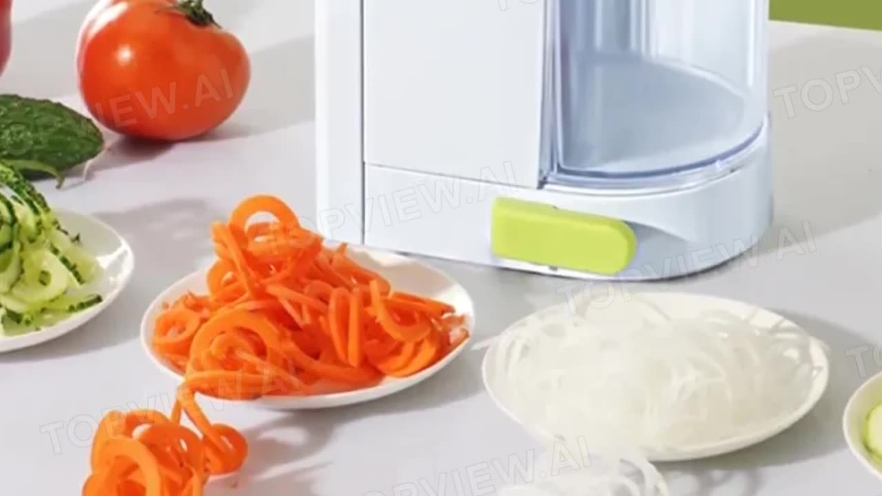 Effortless Spiral Vegetable Cutter: Perfect Slices, Every Time!".#viral .#trending