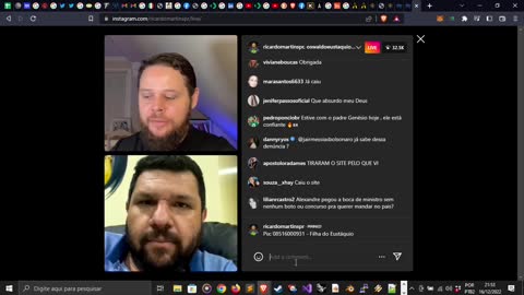 Live Eustáqui0 e Pastor Ricardo Martins