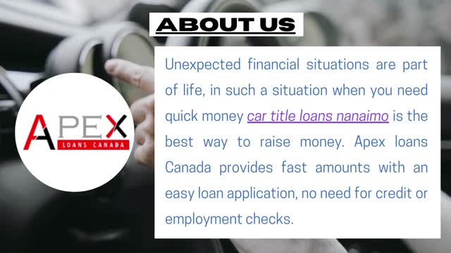 borrow quick and fast money with car title loans nanaimo