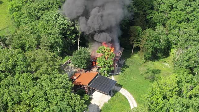 House Fire Caught with DJI Air 2S Drone